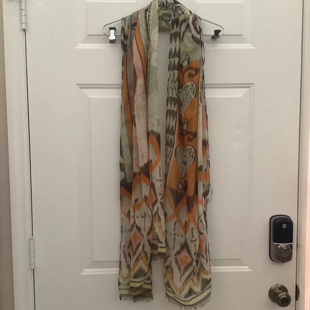 Aldo Multi-Color Scarf w/ Fringe 74x38